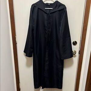 Black long hooded cape  small